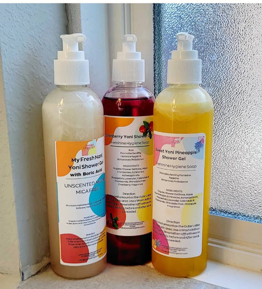 Sweet Yoni Pineapple shower Gel & Cranberry Yoni Shower Gel