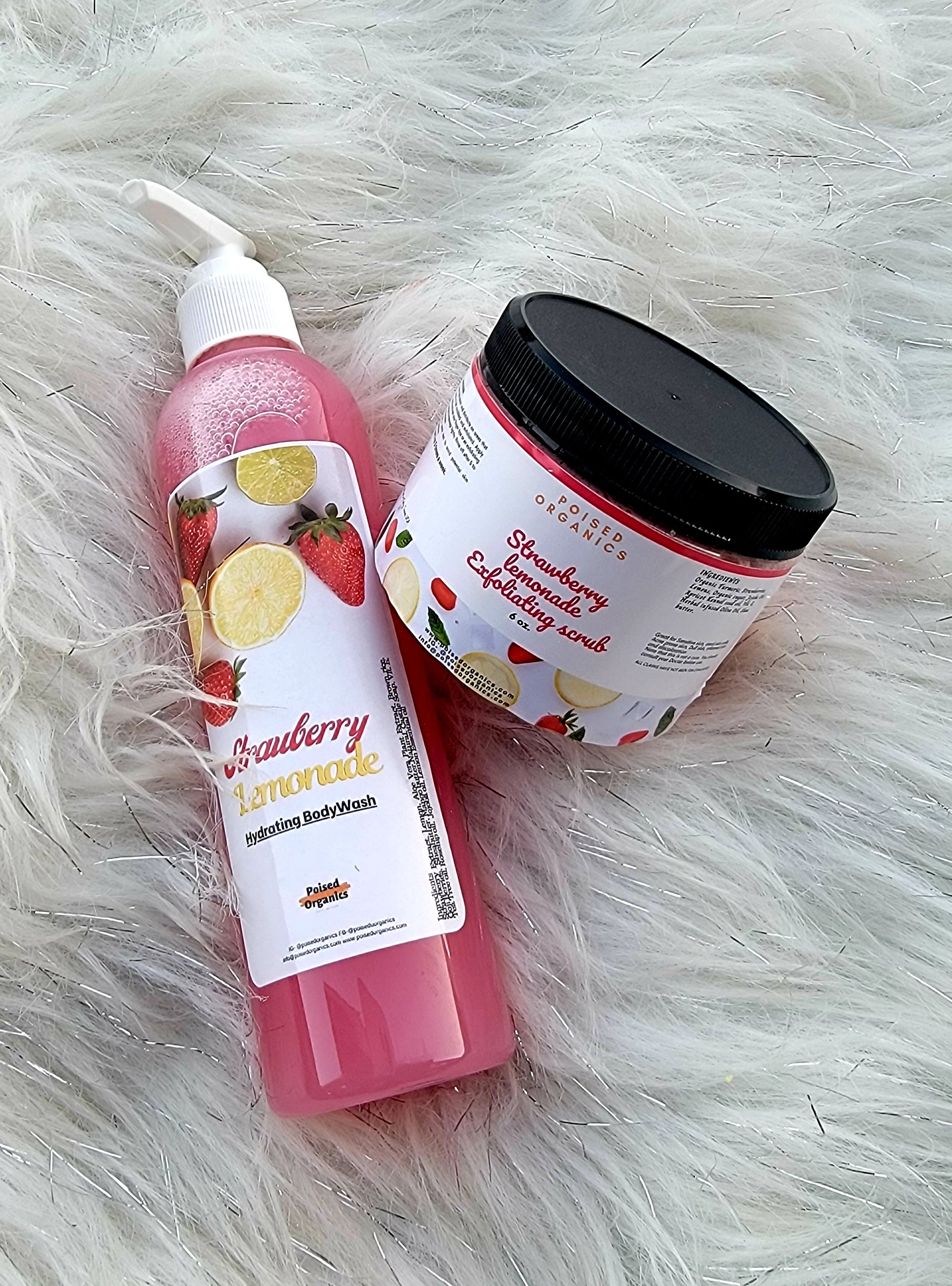 Strawberry Lemonade Hydrating Body wash & Strawberry Lemonade Exfoliating Scrub