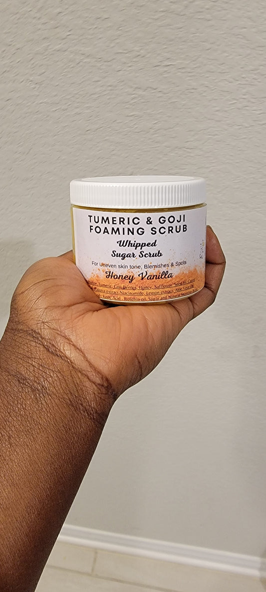 Tumeric & Goji Sugar Foaming Scrub 6 oz