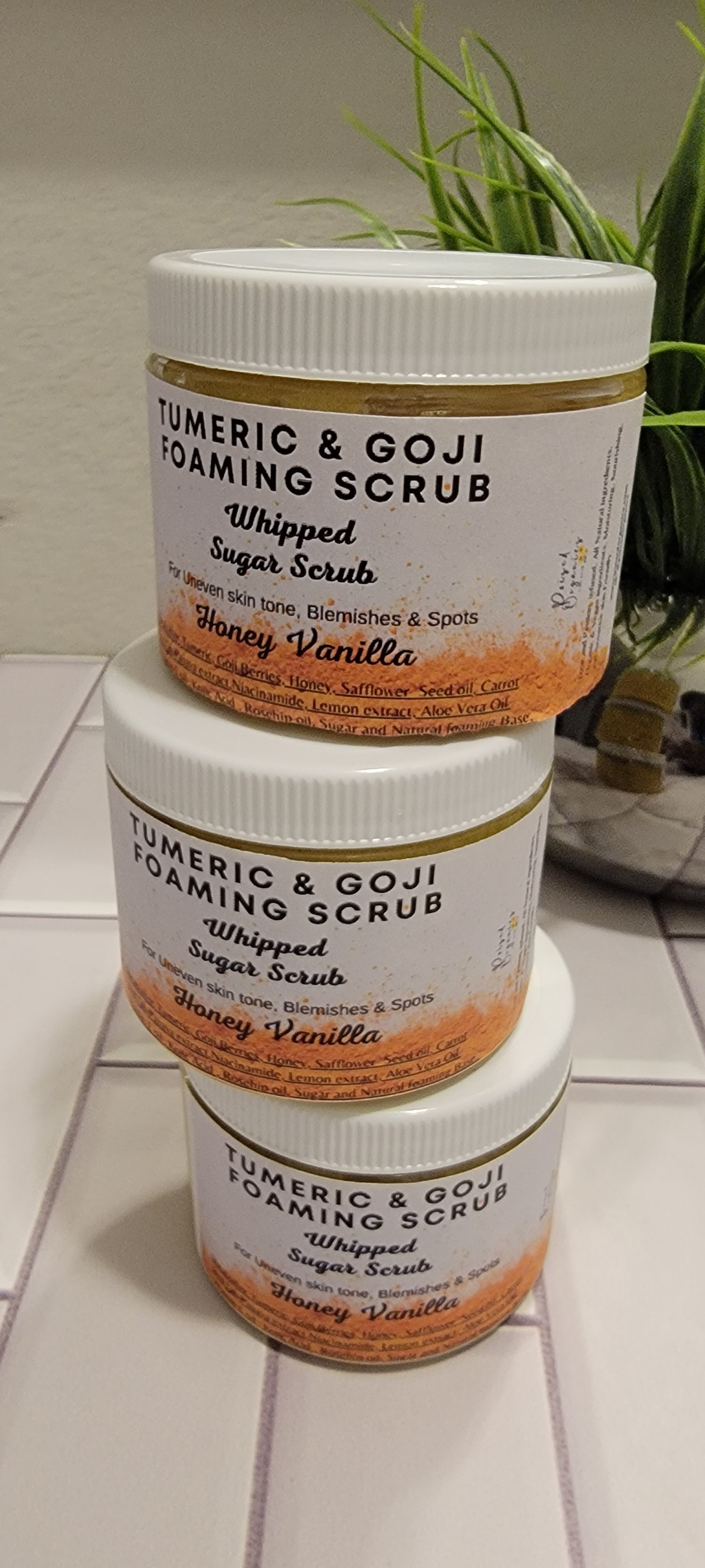 Tumeric & Goji Sugar Foaming Scrub 6 oz