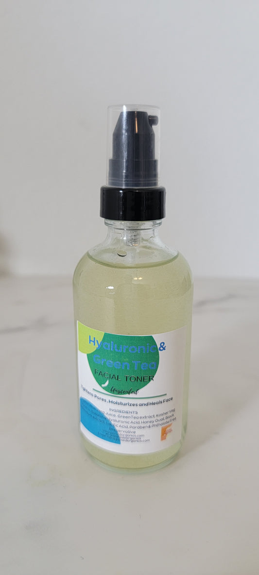 Hyaluronic & Green Tea Facial Toner. 4 oz